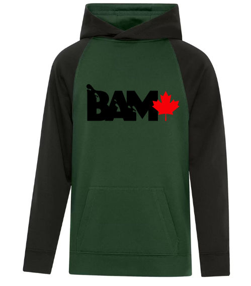 ATC™ GAME DAY™ FLEECE TWO TONE HOODED SWEATSHIRT. BLACK LOGO - 2X-Large, Forest Green / Black image