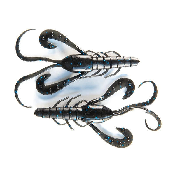 3.5” Crayfish (6 Pack) - Black &amp; Blue Flake image