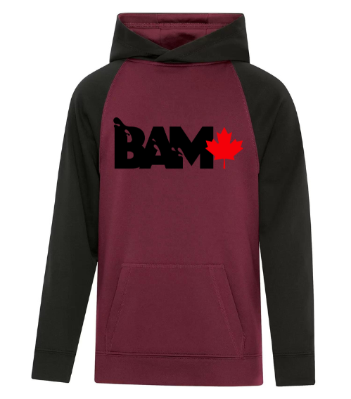 ATC™ GAME DAY™ FLEECE TWO TONE HOODED SWEATSHIRT. BLACK LOGO - X-Large, Maroon/Black image