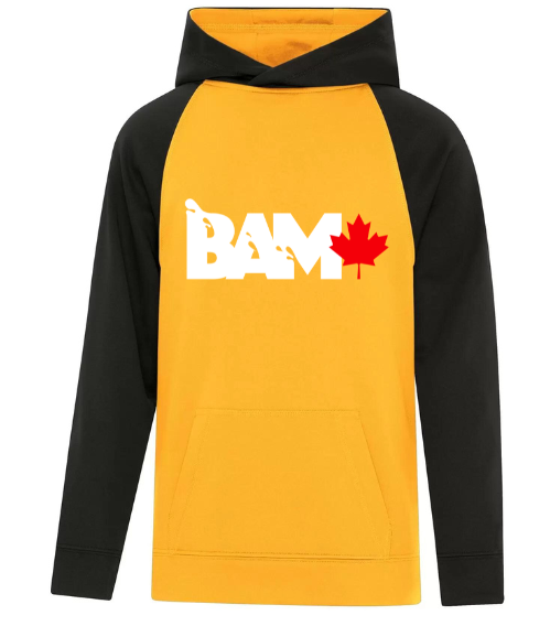 ATC™ GAME DAY™ FLEECE TWO TONE HOODED SWEATSHIRT. WHITE LOGO - Medium, Gold/Black image