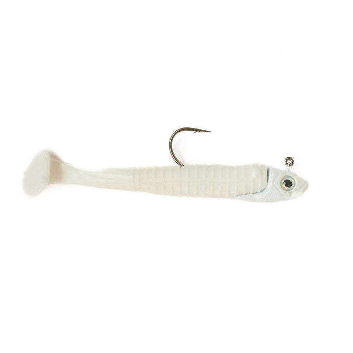 4'' Gozilla Pre-Rigged Soft Swimbait - 2/PK - White, 5/8 oz image