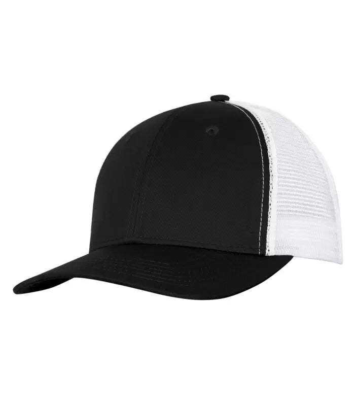Bass Fishing Trucker Hat - black/white image