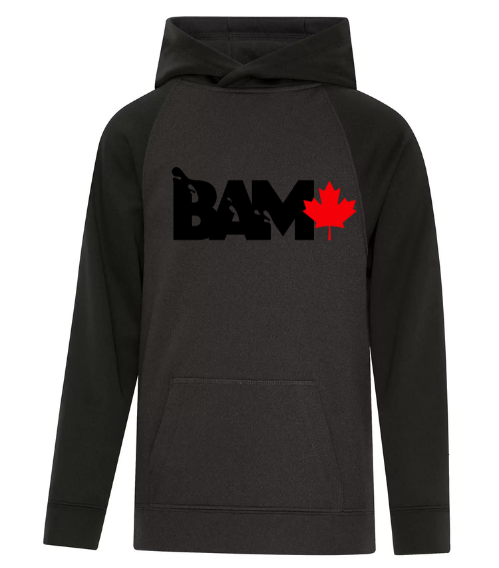 ATC™ GAME DAY™ FLEECE TWO TONE HOODED SWEATSHIRT. BLACK LOGO - X-Large, Black/Black image