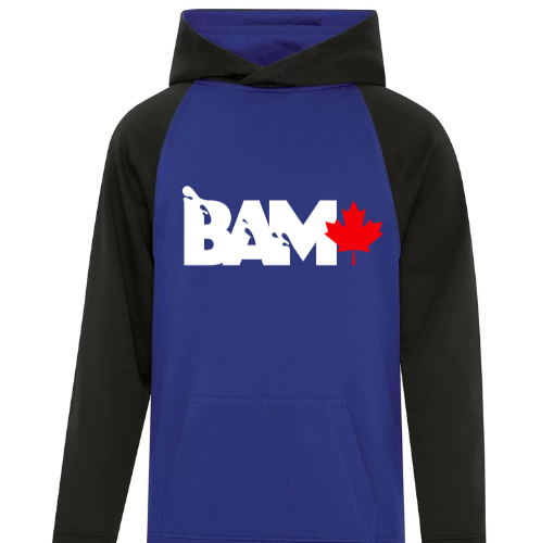 ATC™ GAME DAY™ FLEECE TWO TONE HOODED SWEATSHIRT. WHITE LOGO - Small, True Royal Black image