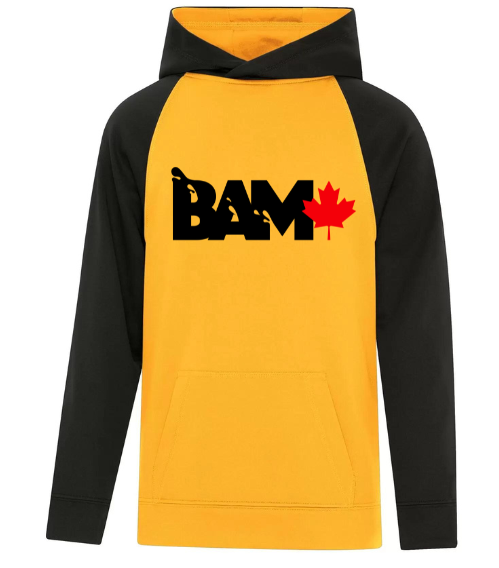 ATC™ GAME DAY™ FLEECE TWO TONE HOODED SWEATSHIRT. BLACK LOGO - X-Large, Gold/Black image