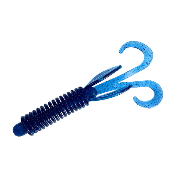 Blue fishing lure on a white background