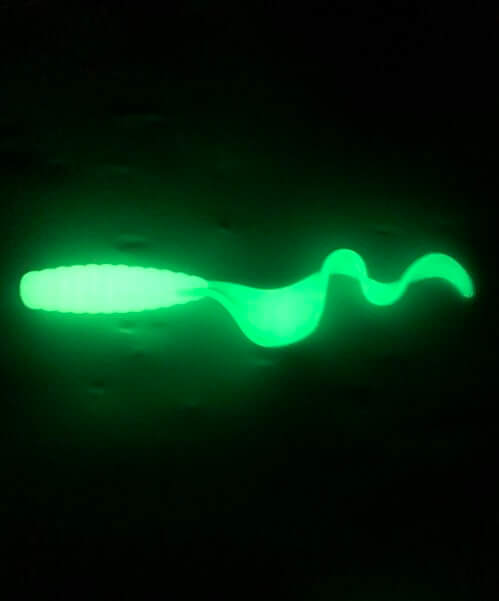 Glow in the dark 4'' Grub (12 Pack) image 0