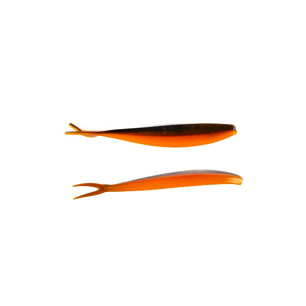 4" Fork Tail Lures (8 Pack) - Black &amp; Orange image