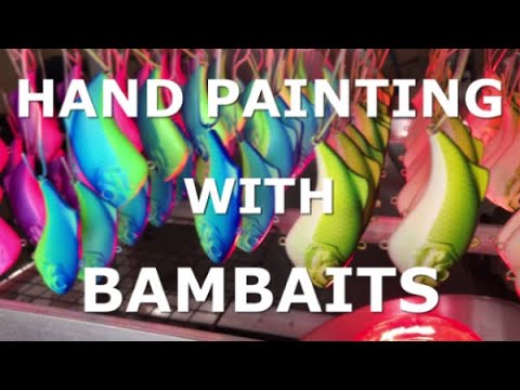 Crankbait painting in the BAMBAITS paint shop